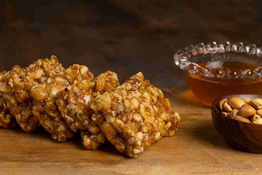 creamy peanut butter with rolled oats