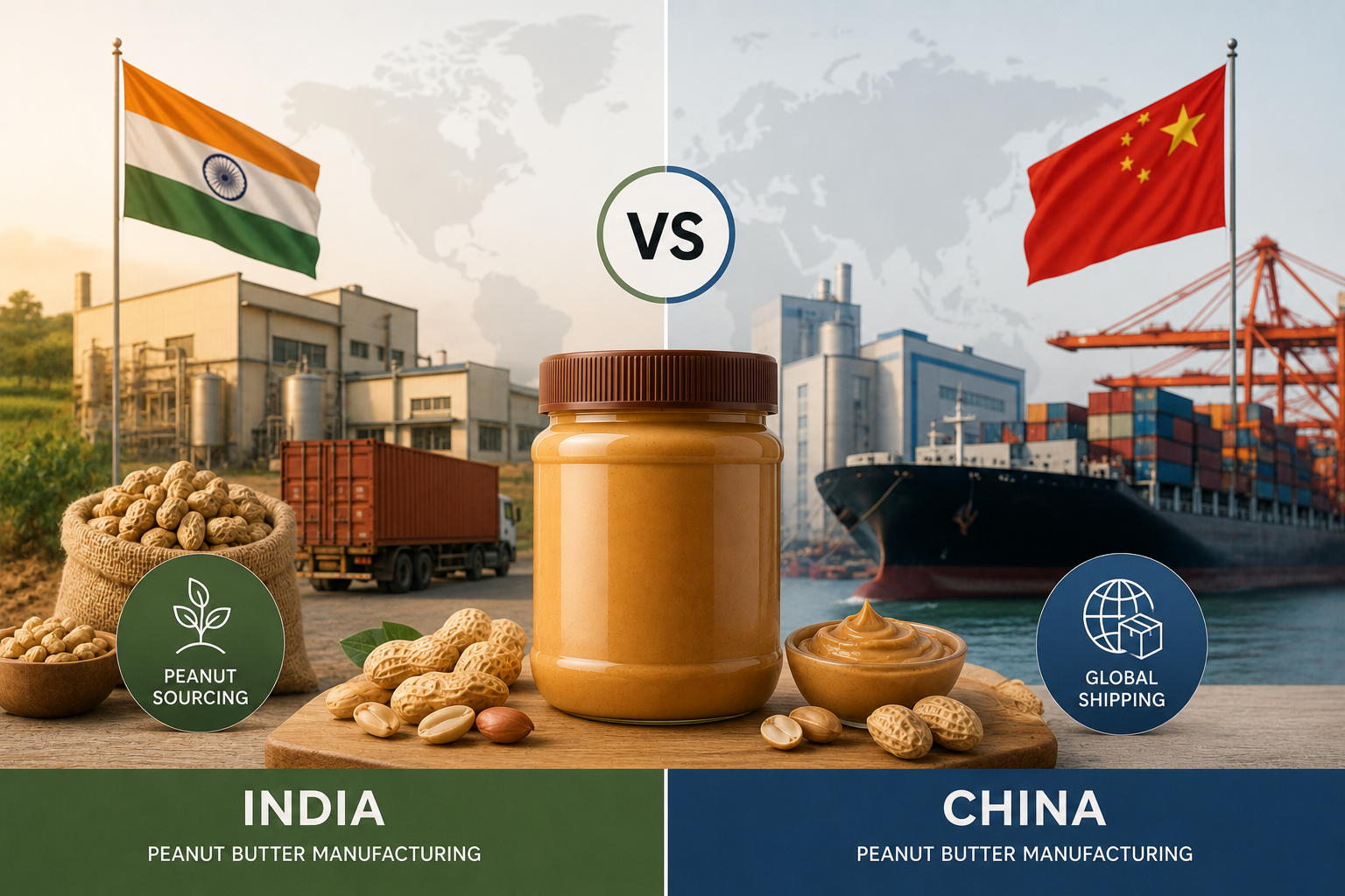 China vs India for Peanut Butter Manufacturing Which Is Better for Global Buyers in 2026