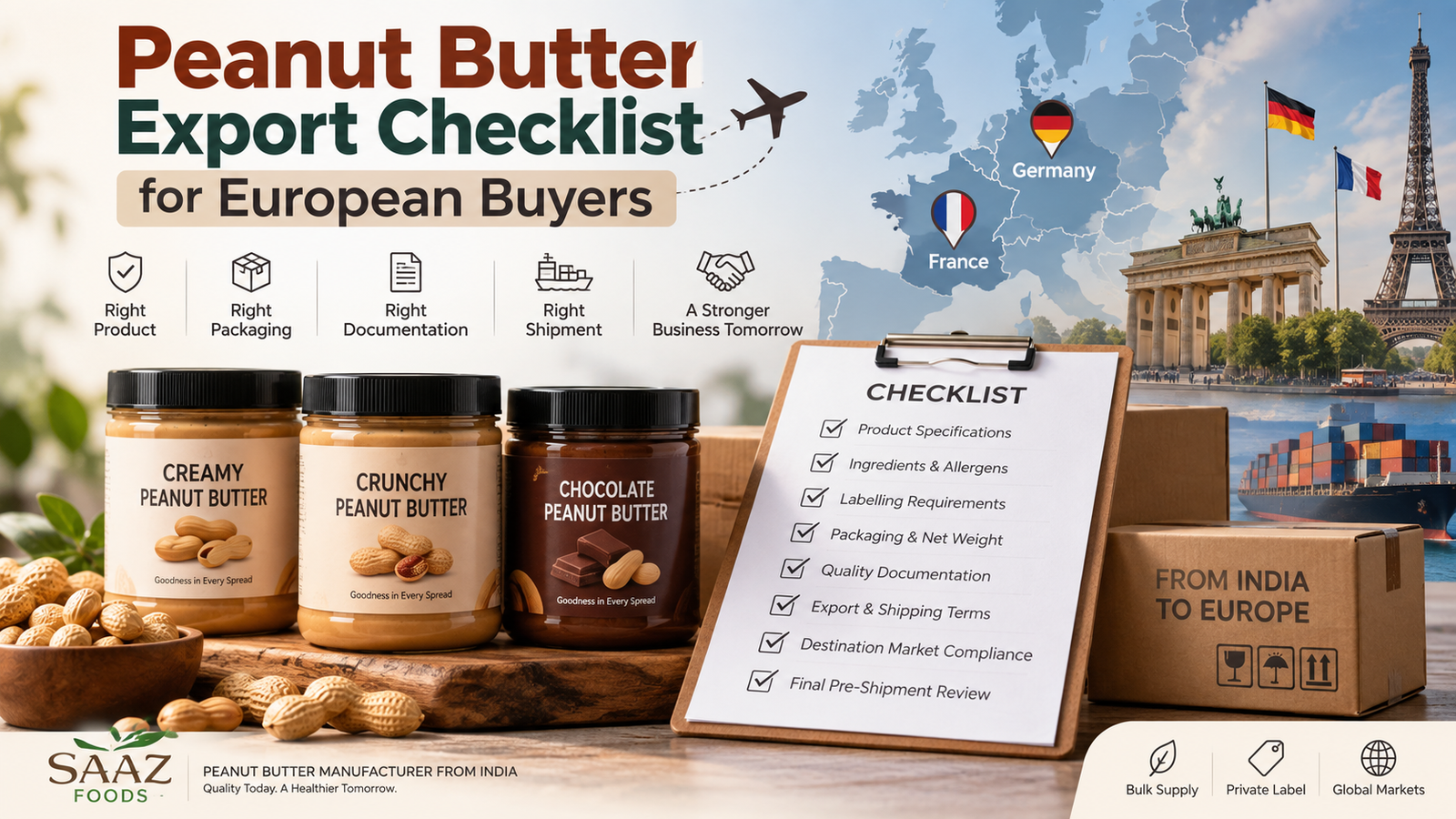 Peanut Butter Export Checklist for European Buyers