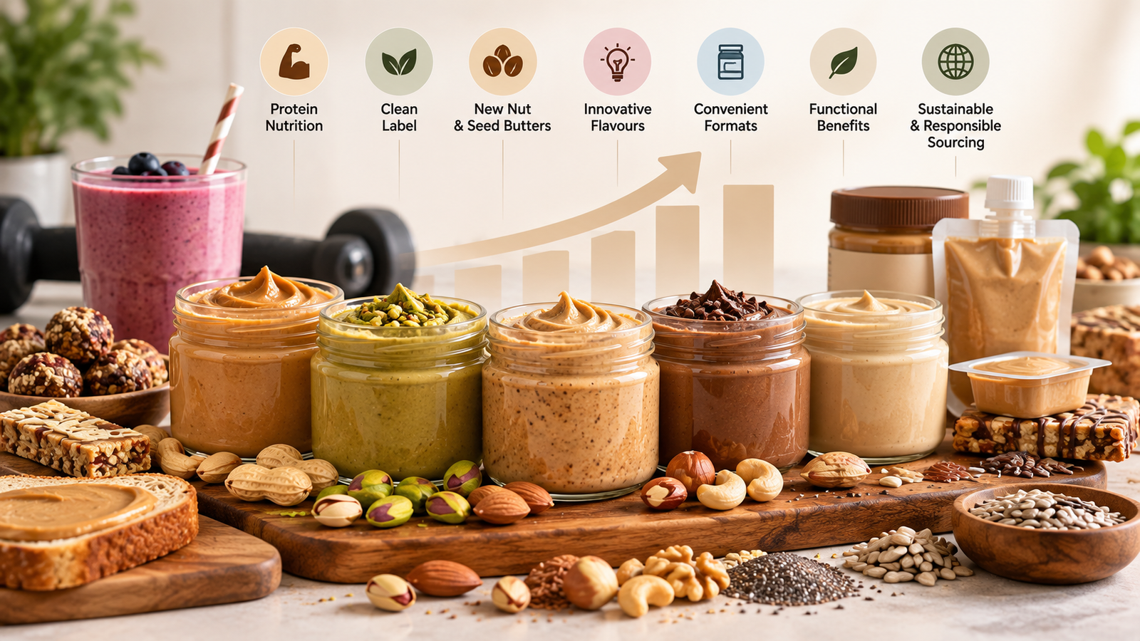 Nut butter trends for 2026–27 featuring protein, clean labels and new flavors